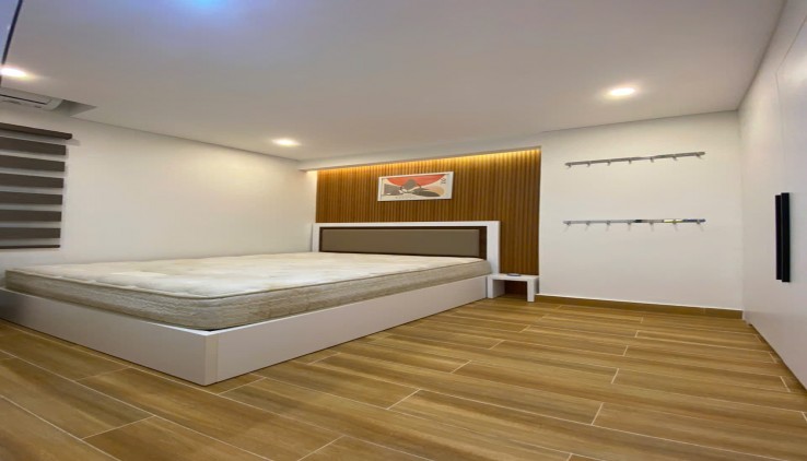 Cho thuê căn hộ Tập thể tầng 1 Tân Mai mới kính koong 60m2, 2 ngủ, 1 khách, 9 Triệu, Full đồ